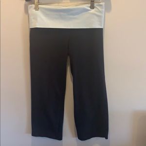 Fold over Capri yoga pants